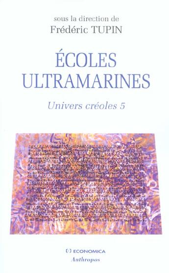 Couverture du livre « ECOLES ULTRAMARINES » de Tupin/Frederic aux éditions Economica