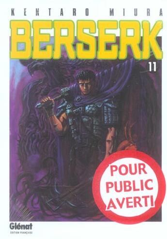 Couverture du livre « Berserk Tome 11 » de Kentaro Miura aux éditions Glenat