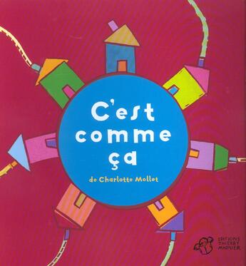 Couverture du livre « C'est comme ca » de Charlotte Mollet aux éditions Thierry Magnier