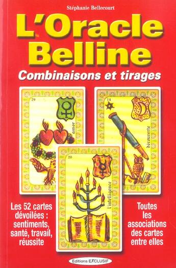 Couverture du livre « L'oracle belline - combinaisons et tirages » de Stephanie Bellecourt aux éditions Exclusif