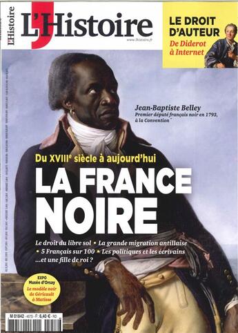 Couverture du livre « L'histoire n 457 la france noire - mars 2019 » de  aux éditions L'histoire