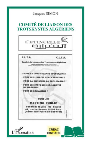 Couverture du livre « Comité de liaison des trotskystes algériens » de Jacques Simon aux éditions L'harmattan
