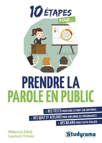 Couverture du livre « 10 étapes pour... : prendre la parole en public » de Rebecca Sfedj et Laurent Treves aux éditions Studyrama