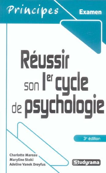 Couverture du livre « Reussir son 1er cycle de psychologie 2005/2006 (3e édition) » de Charlotte Mareau aux éditions Studyrama