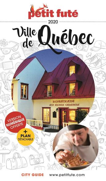 Couverture du livre « GUIDE PETIT FUTE ; CITY GUIDE ; ville de Québec (édition 2020) » de  aux éditions Le Petit Fute