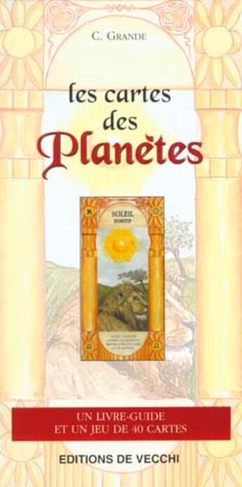 Couverture du livre « Cartes des planetes (les) coffret livre + cartes » de Grande aux éditions De Vecchi