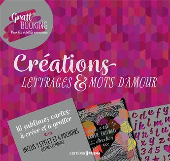 Couverture du livre « Créations lettrages & mots d'amour » de  aux éditions Prisma