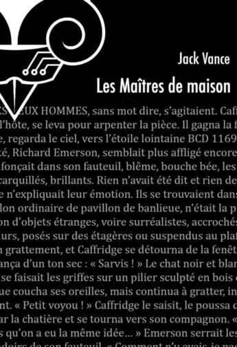 Couverture du livre « Les maîtres de maison » de Jack Vance aux éditions Le Belial