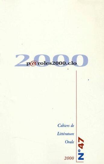 Couverture du livre « P@roles2000.clo » de  aux éditions Maison Des Sciences De L'homme