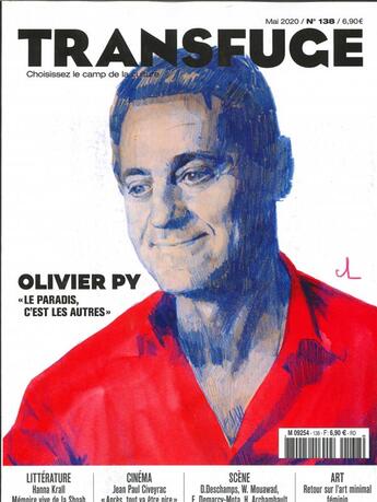 Couverture du livre « Transfuge n 138 olivier py - mai 2020 » de  aux éditions Transfuge