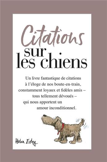 Couverture du livre « Citations sur les chiens » de Helen Exley aux éditions Exley