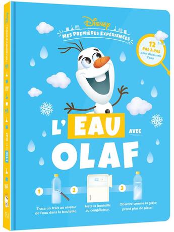 Couverture du livre « Disney Baby ; mes premières expériences ; l'eau avec Olaf » de Disney aux éditions Disney Hachette