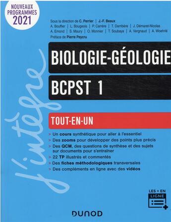 Couverture du livre « Biologie-géologie ; BCPST 1re année ; tout-en-un » de Jean-Francois Beaux et Thierry Soubaya et Christiane Perrier et Anne Vergnaud aux éditions Dunod