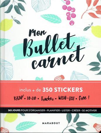 Couverture du livre « Mon bullet carnet ; inclus 500 stickers » de Bullet aux éditions Marabout