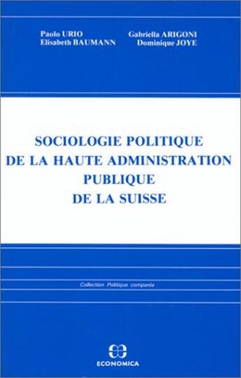 Couverture du livre « Sociologie Politique » de P Urio aux éditions Economica