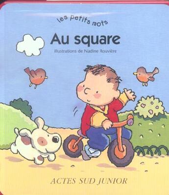 Couverture du livre « Au square » de Sarah/Rouviere aux éditions Actes Sud