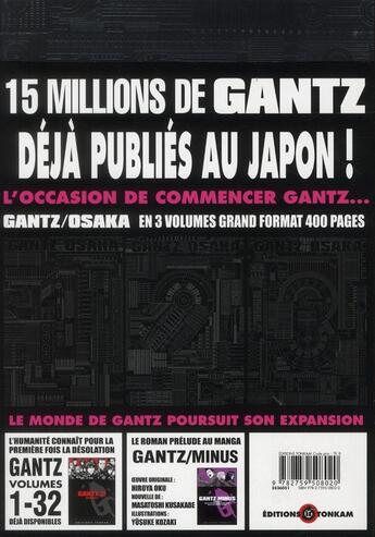 Couverture du livre « Gantz - Osaka Tome 3 » de Hiroya Oku aux éditions Delcourt