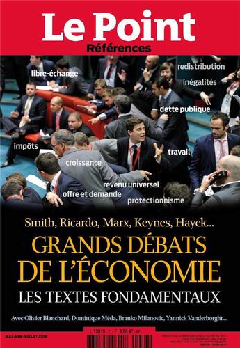 Couverture du livre « Le point references n 77 les grands debats de l'economie -avril 2019 » de  aux éditions Le Point