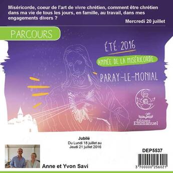 Couverture du livre « Misericorde, coeur de l'art de vivre chretien » de  aux éditions Emmanuel