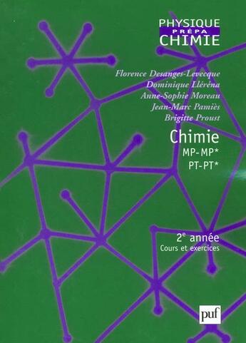 Couverture du livre « Chimie MP-MP* PT-PT* ; 2e année » de Desanges-Levecque F. aux éditions Puf