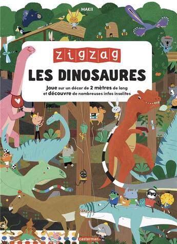 Couverture du livre « Zig zag - les dinosaures » de Makii aux éditions Casterman