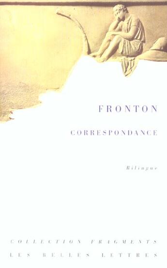 Couverture du livre « Correspondance » de Fronton aux éditions Belles Lettres