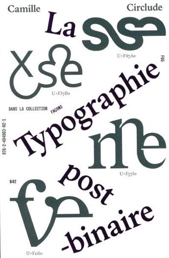 Couverture du livre « La typographie post-binaire » de Camille Circlude aux éditions Editions B42