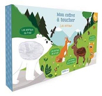 Couverture du livre « Mon coffret à toucher ; les animaux » de Deborah Pinto aux éditions Philippe Auzou