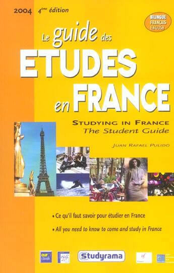 Couverture du livre « Guide des etudes en france (4e édition) » de Juan Rafael Pulido aux éditions Studyrama