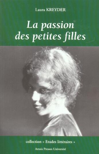 Couverture du livre « La Passion des petites filles » de Laura Kreyder aux éditions Pu D'artois