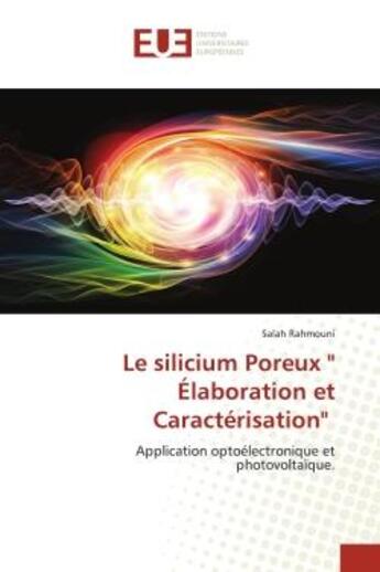 Couverture du livre « Le silicium poreux 