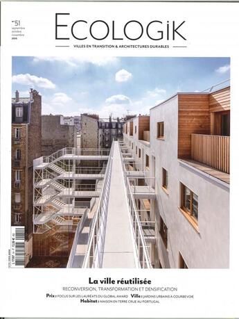 Couverture du livre « Ecologik n 51 la ville reutilisee sept/oct/nov. 2016 » de  aux éditions Architectures A Vivre