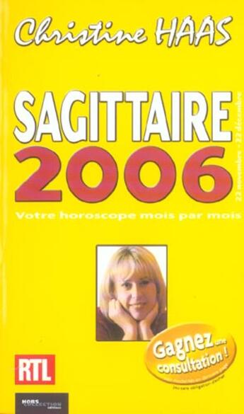 Couverture du livre « Sagittaire » de Christine Haas aux éditions Hors Collection