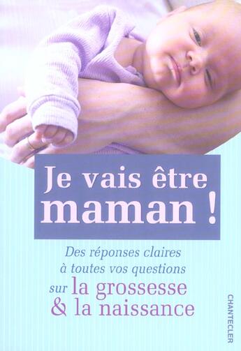 Couverture du livre « Je Vais Etre Maman! » de Paul Smits aux éditions Chantecler