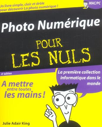 Couverture du livre « Photo numerique (6e édition) » de Julie Adair King aux éditions First Interactive