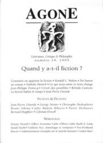 Couverture du livre « Quand y a-t-il fictions ? » de  aux éditions Agone