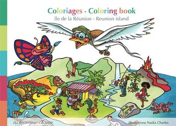 Couverture du livre « Coloriages île de La Réunion » de Nadia Charles aux éditions Editions Du Cyclone