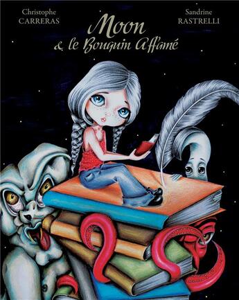 Couverture du livre « Moon & le bouquin affamé » de Christophe Carreras et Sandrine Rastrelli aux éditions Books On Demand