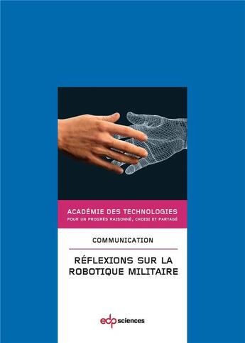 Couverture du livre « Réflexions sur la robotique militaire » de  aux éditions Edp Sciences