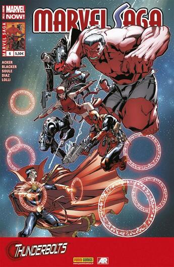 Couverture du livre « Marvel saga v2 06 : thunderbolts 2/3 » de Blacker Acker aux éditions Panini Comics Mag