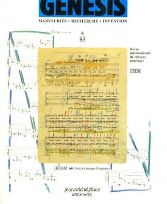 Couverture du livre « Genesis n.4 » de Genesis aux éditions Nouvelles Editions Place