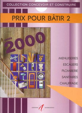 Couverture du livre « Prix Pour Batir T.2 2000 » de Michel Matana aux éditions Alternatives