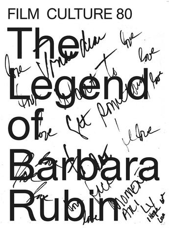 Couverture du livre « The legend of barbara rubin film culture 80 » de Rubin Barbara aux éditions Spector Books