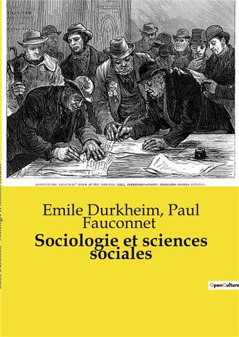 Couverture du livre « Sociologie et sciences sociales » de Durkheim/Fauconnet aux éditions Culturea