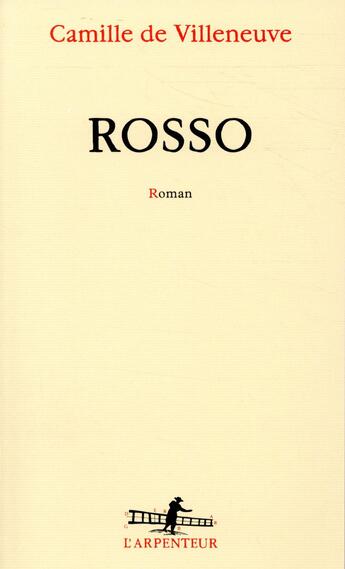 Couverture du livre « Rosso » de Camille De Villeneuve aux éditions Gallimard