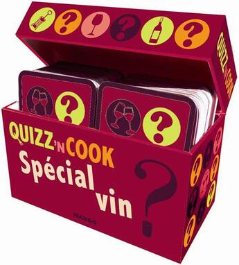 Couverture du livre « Quizz'n cook ; spécial vin ; coffret » de Philippe Toinard aux éditions Mango