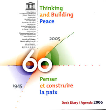 Couverture du livre « Agenda du soixantieme anniversaire de l'unesco ; penser et construire la paix » de  aux éditions Unesco