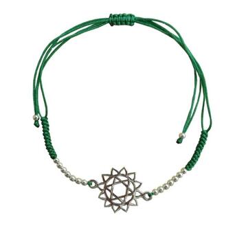 Couverture du livre « Bracelet cordon ajustable en coton - chakra anahata » de  aux éditions Dg-exodif