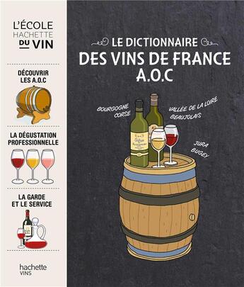 Couverture du livre « Le dictionnaire des vins de france A.O.C » de  aux éditions Hachette Pratique