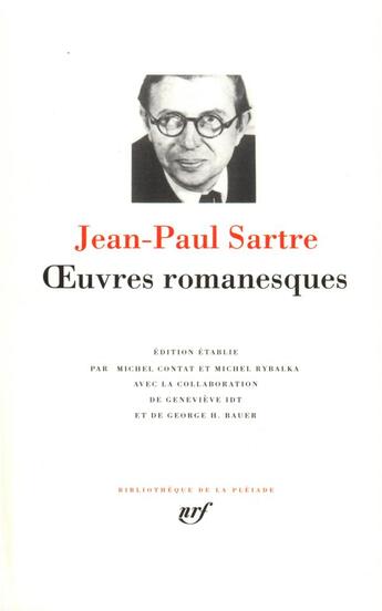 Couverture du livre « Oeuvres romanesques » de Jean-Paul Sartre aux éditions Gallimard